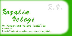 rozalia velegi business card